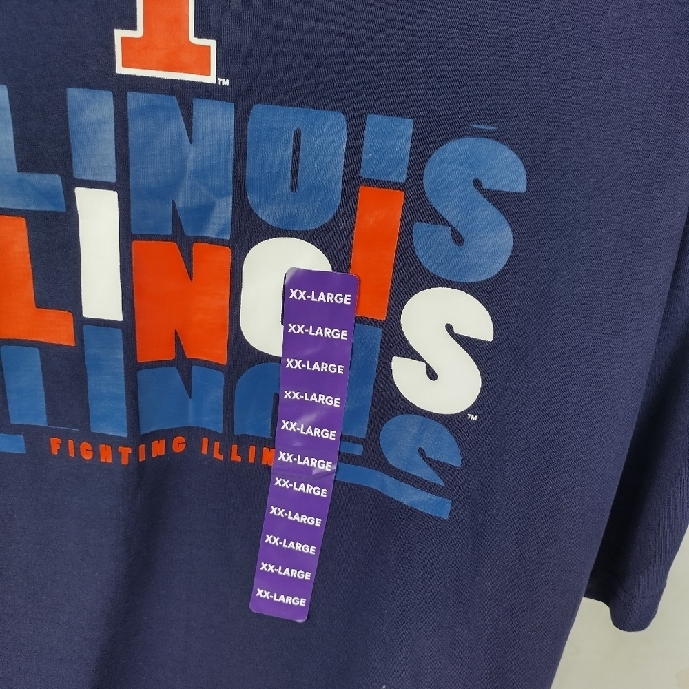 fighting illini Men's Size 2xl  University Team Gear Shirt Big Print - Picture 5 of 10